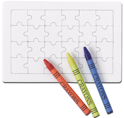 SET PUZZLE WITH CRAYONS PEPPY