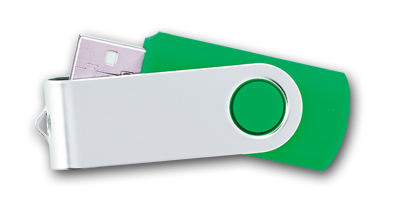 GREEN USB MEMORY 16GB RECORD
