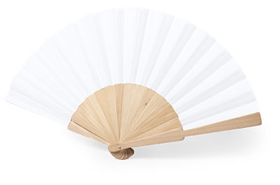 WOOD/RPET POLYESTER HAND FAN WOTER