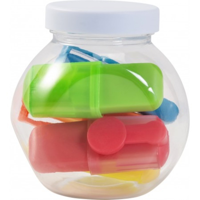 Jar with highlighters