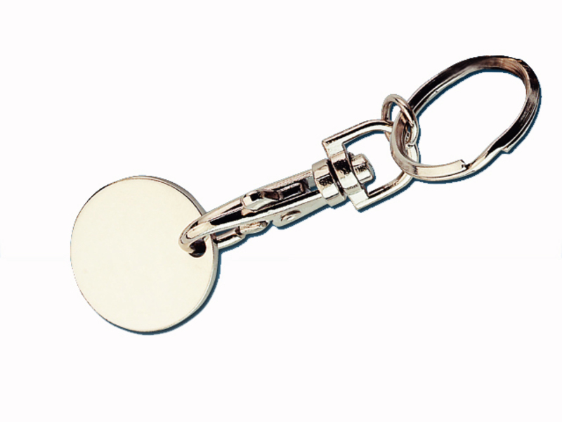 FIDO EU/PL keychain with counter, size 1€, Silver