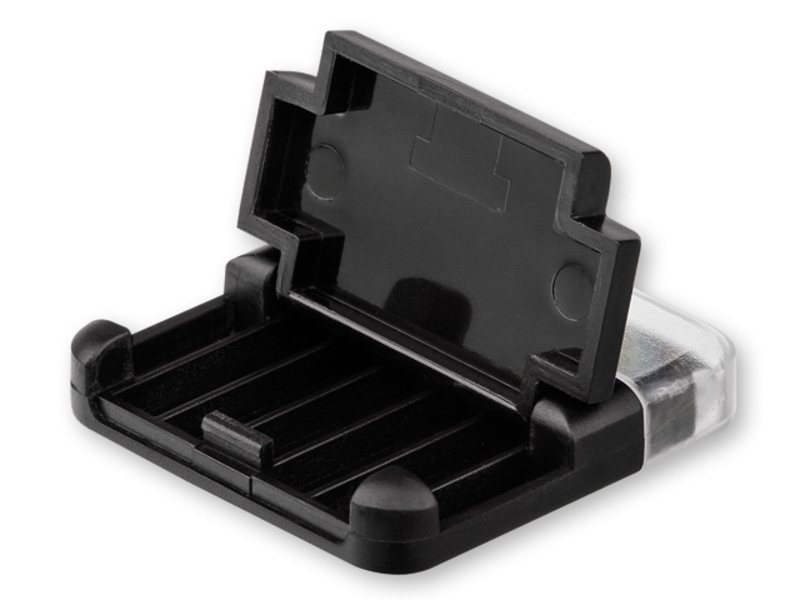MOBI phone holder with display cleaner, Black