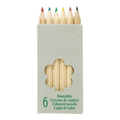 6 creioane colorate scurte TINY TREE