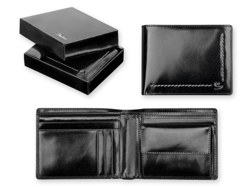 ANGELO men's wallet, SANTINI, Black