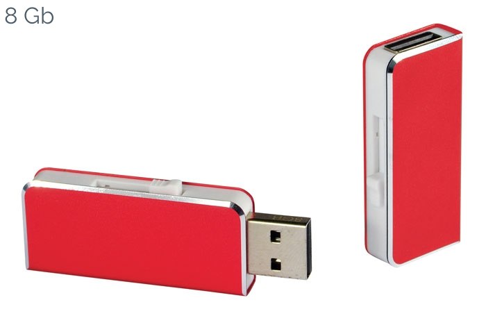 USB ALUMINIUM RED 47x20 mm