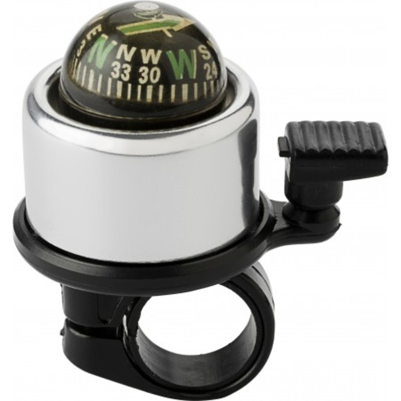 Aluminium bicycle bell with compass.