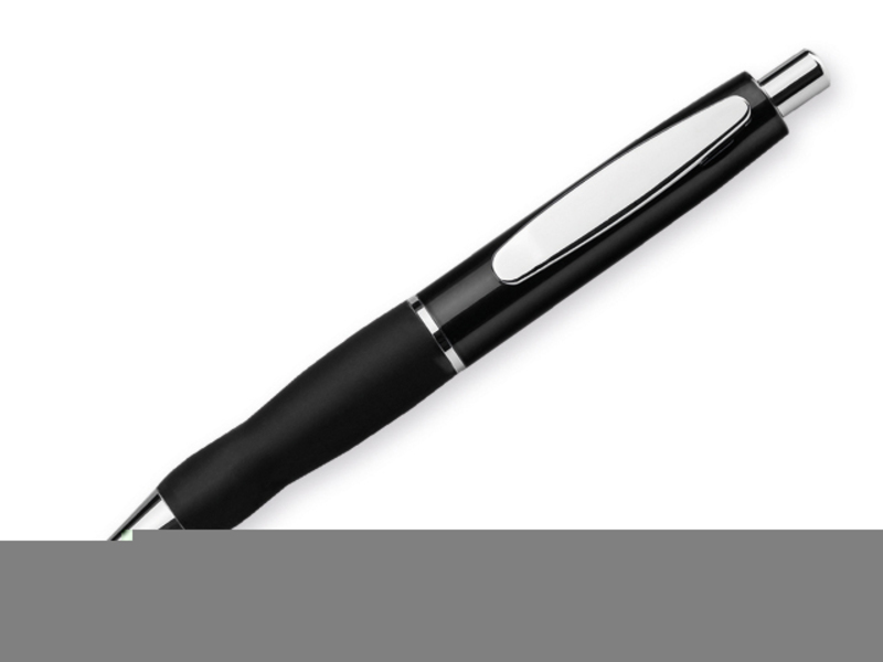 THICK plastic ball pen, blue refill, Black
