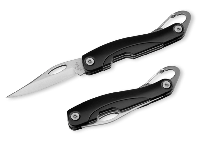 CARABINER pocket knife, BEAVER, Black