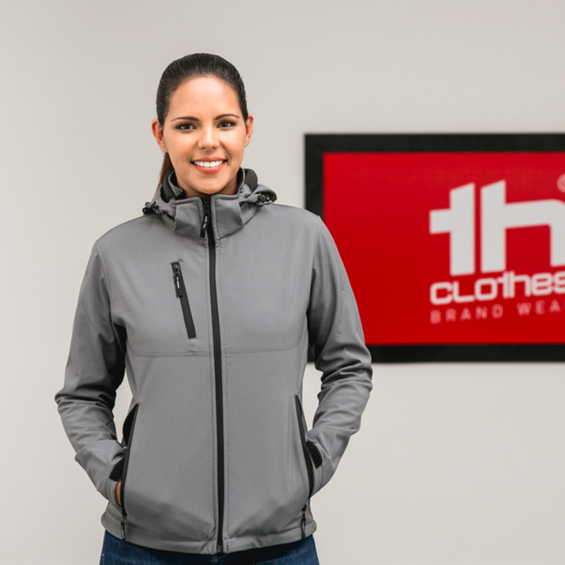 ZAGREB WOMEN. Women's softshell with removable hood