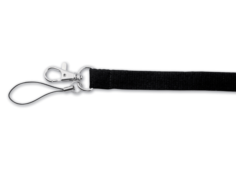 VALMONT lanyard with carabine, Black