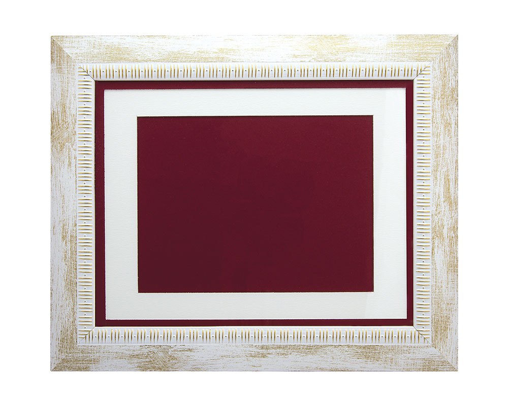 CORNICE BIANCO/ORO PER TARGA 13X18cm