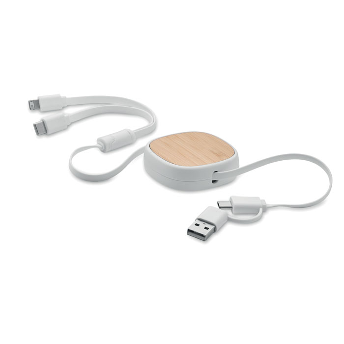 Retractable charging USB cable