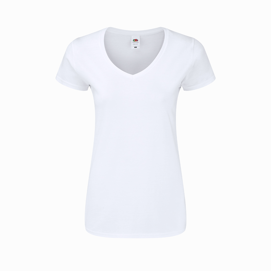Iconic V-NeckWomen White T-Shirt