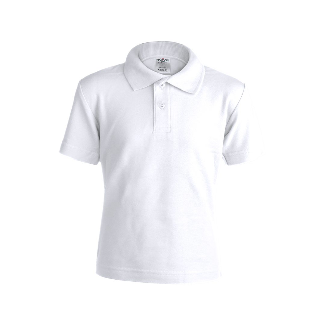 YPS180Kids White Polo Shirt 