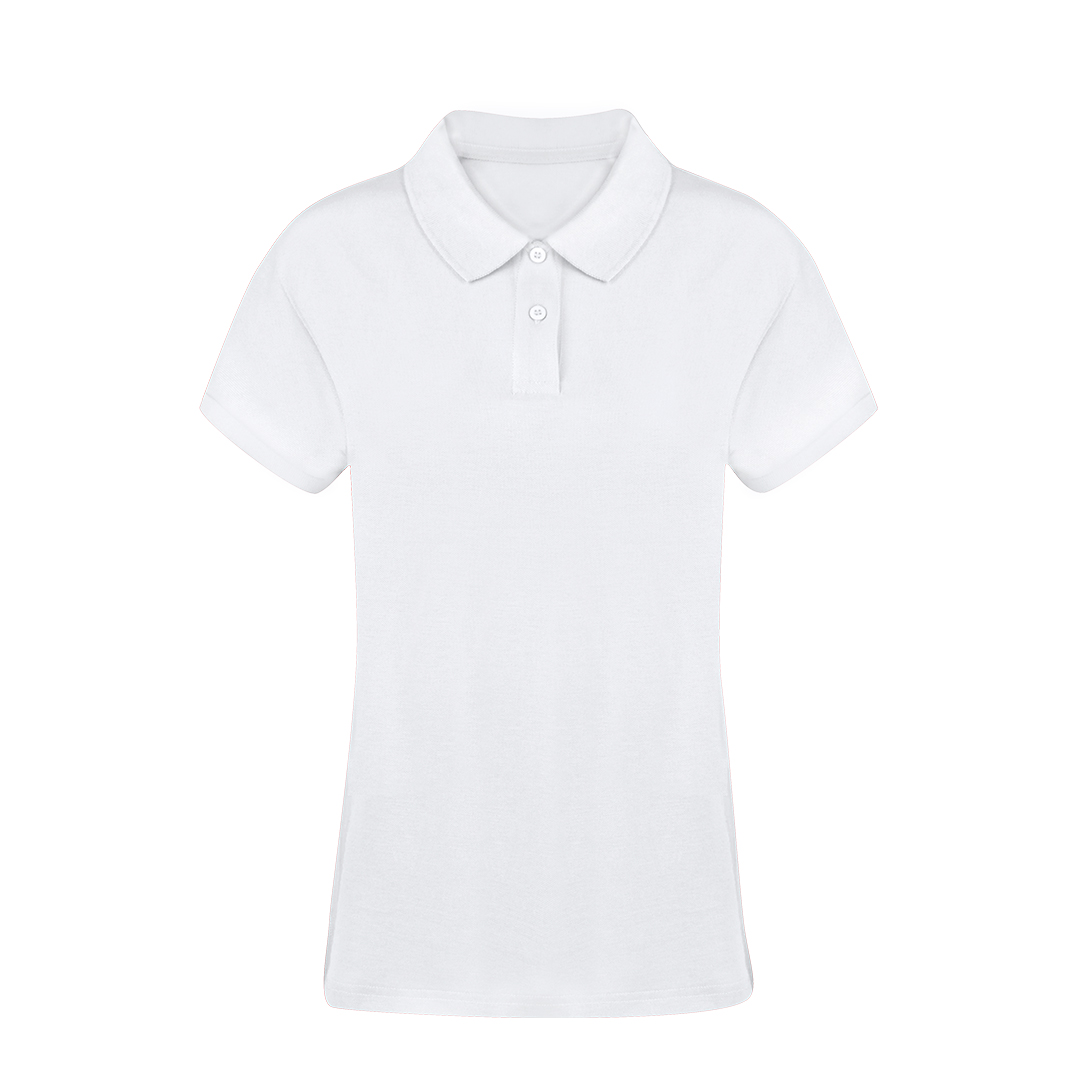 KoupanWomen White Polo Shirt