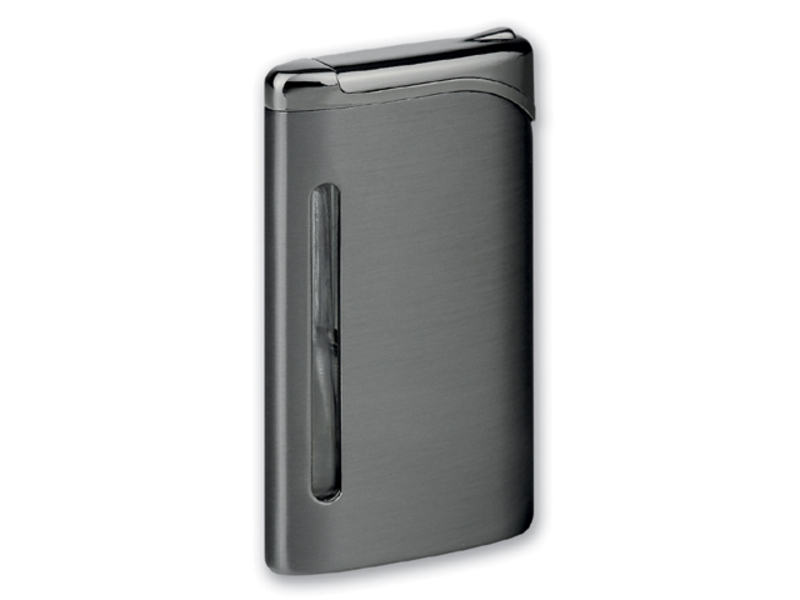 LAUREL metal piezzo lighter, refillable, Gun metal