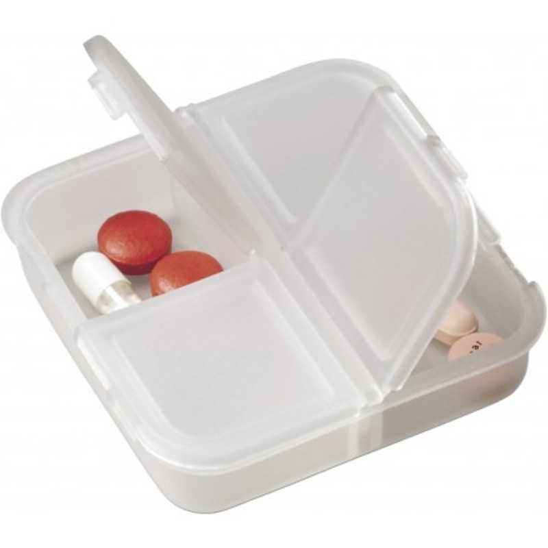Square pill box