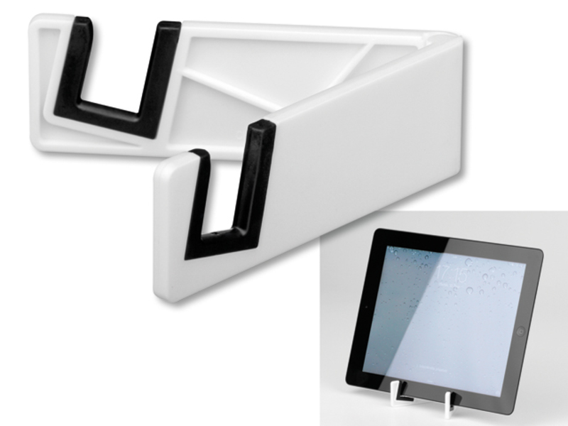 RAILY tablet and phone holder, White
