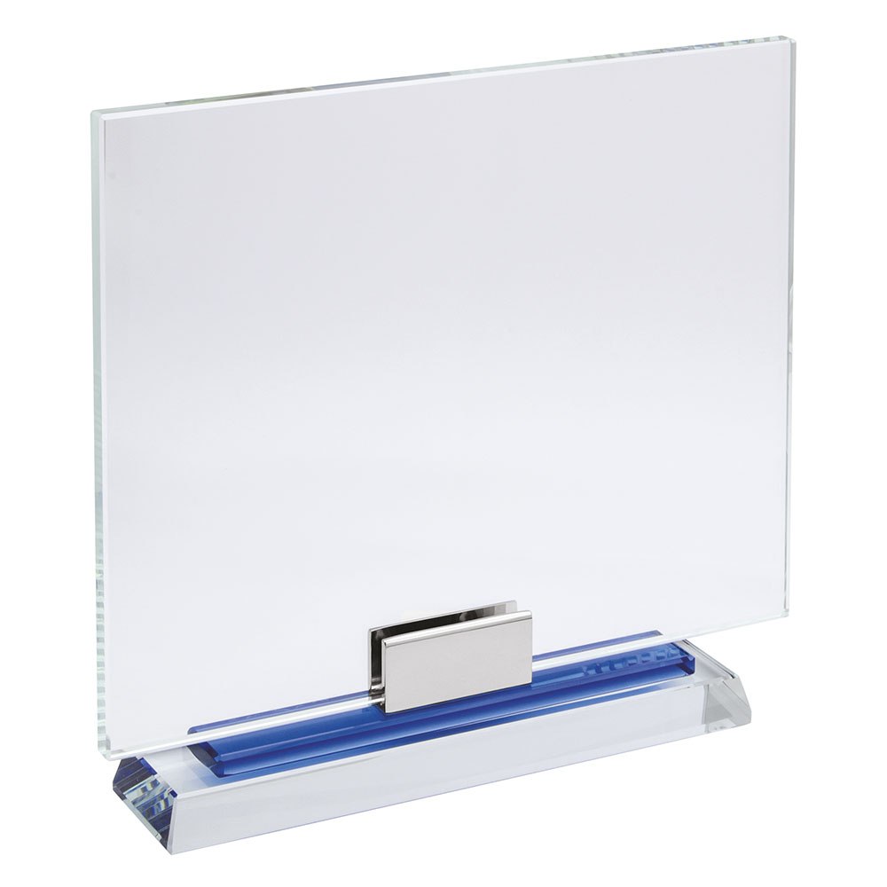 GLASS PLATE WITH BLUE PROFILE 260x220 mm