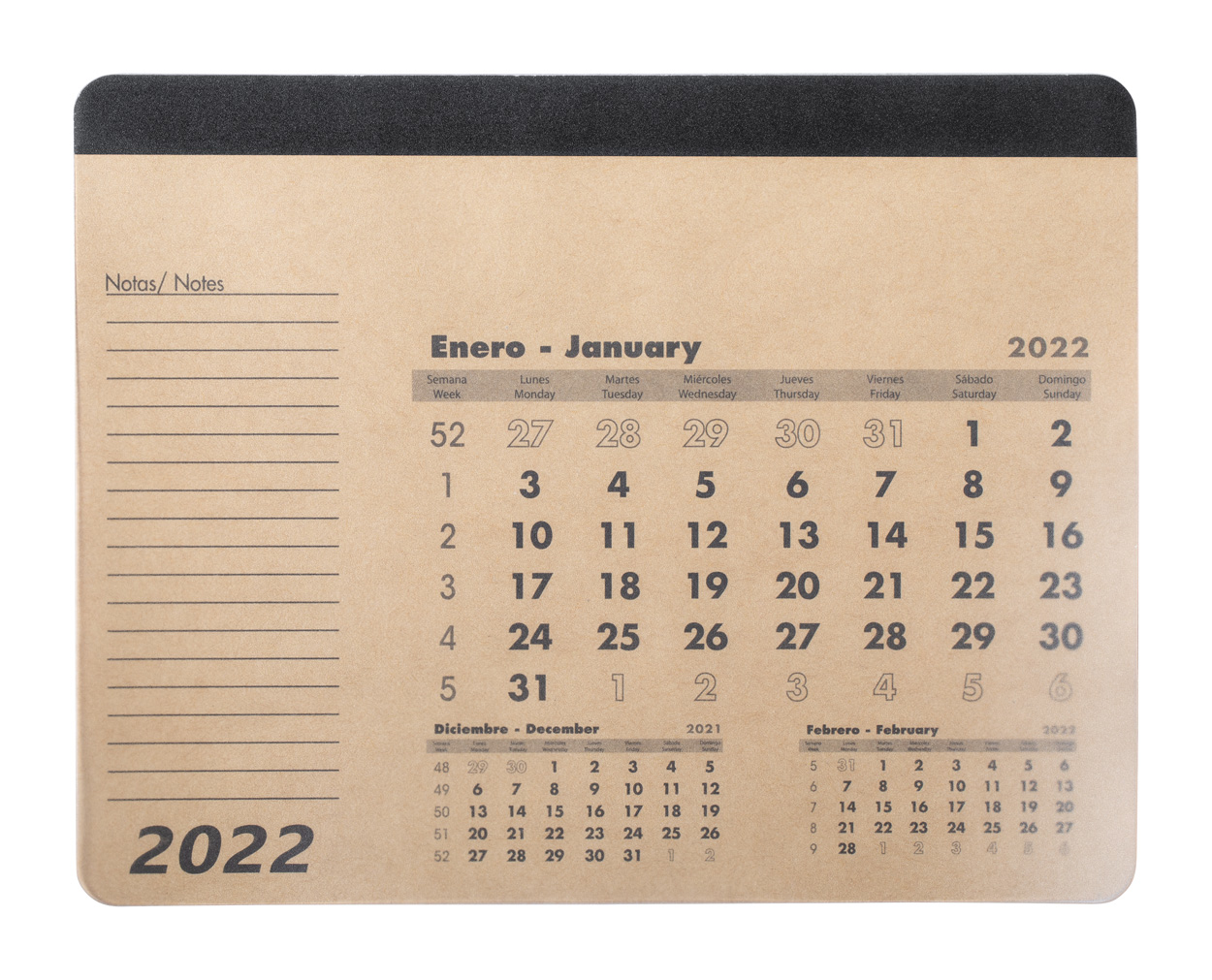 Flen mouse pad calendar