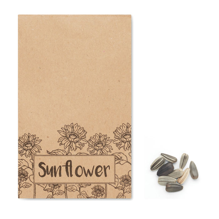 Sunflower seeds in envelope