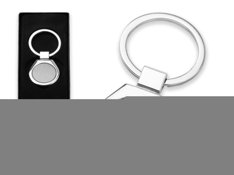JUNO metal keyring, Satin silver