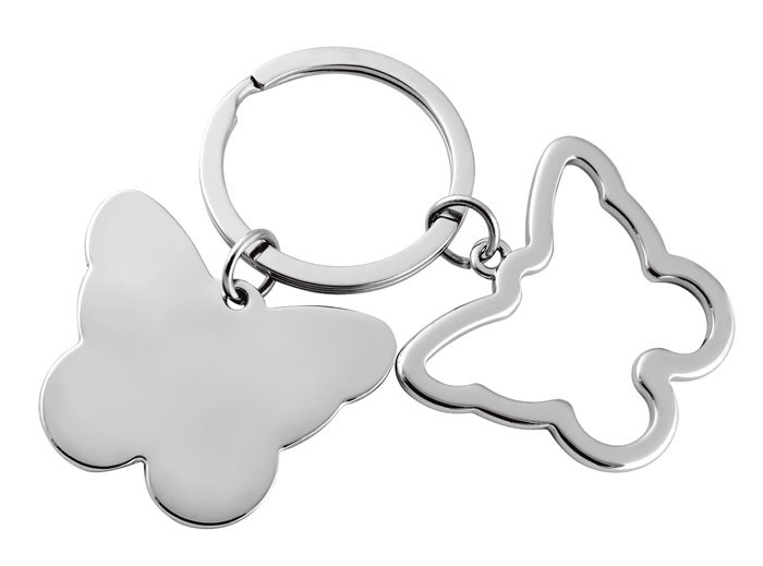 KEY CHAIN DOUBLE BUTTERFLY - NO BOX