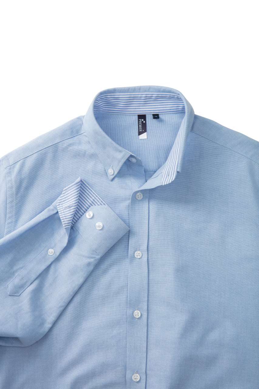 MEN’S COTTON RICH OXFORD STRIPES SHIRT