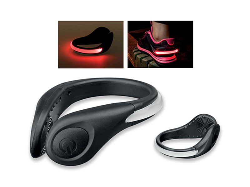 BLINKER plastic flasher for cycling or running with 2 red LED, Black