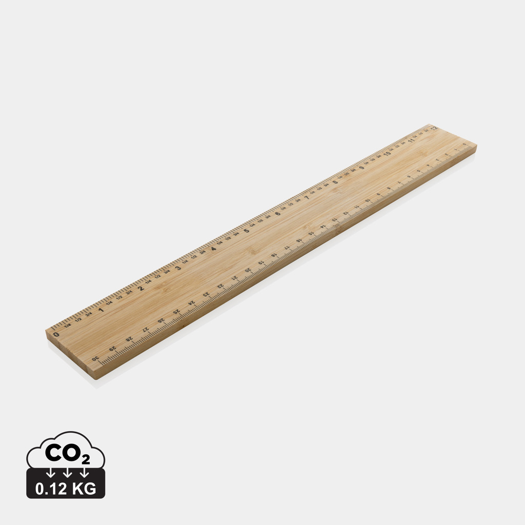 Timberson extra thick 30cm double sided bamboo ruler