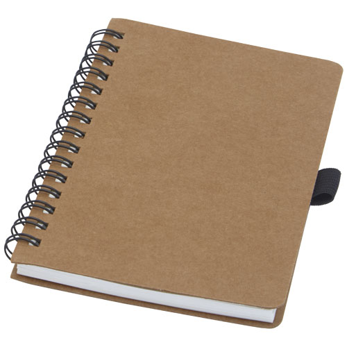 Cobble A6 wire-o recycled cardboard notebook with stone paper