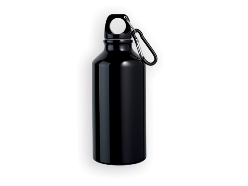 BARAC II aluminium outdoor bottle, 400 ml, Black