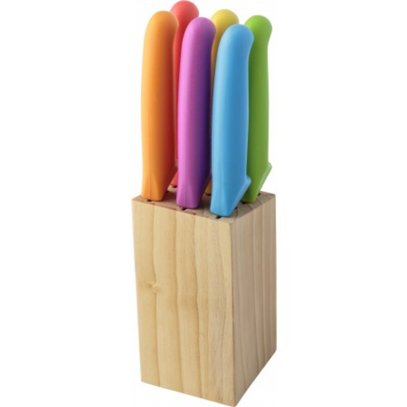 Stainless steel seven piece steak knife set