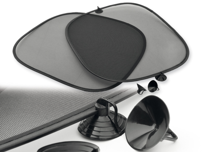 SHADY polyester car window shades, 2 pcs, Black