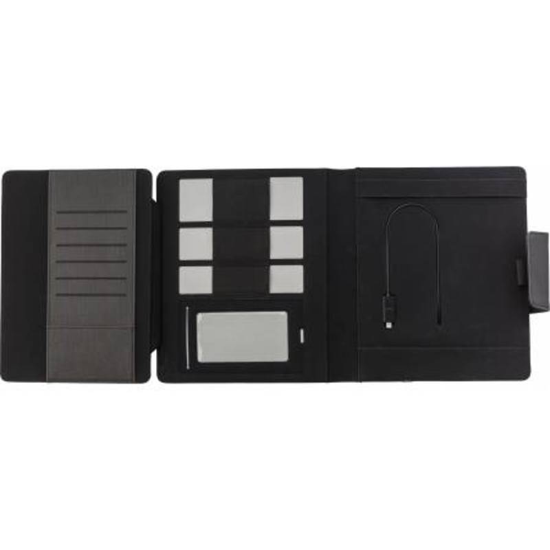 A5 Svepa PU document folder with 5000mAh power bank