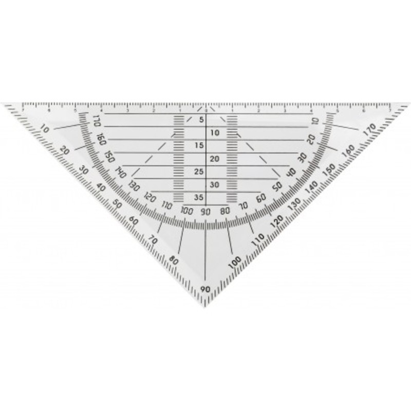 Plastic 45° set square