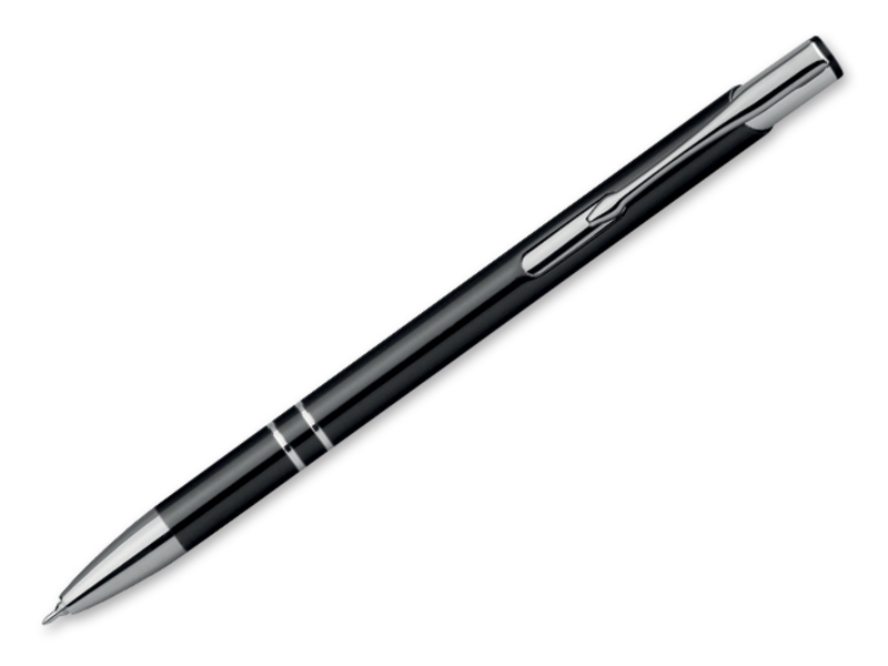 OLEG SLIM metal ball pen, blue refill 0.5 mm with low viscosity, Black