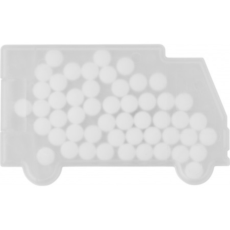 Van shaped mint card.