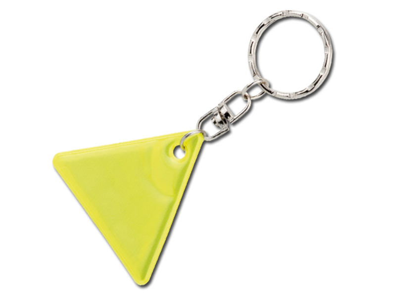 HOWIE plastic key ring - reflective, Hexachrome yellow