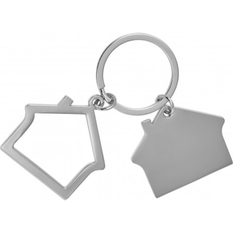 Zinc alloy house keychain