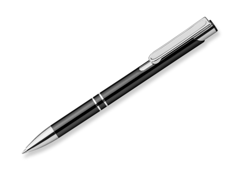 OLEG DOMING metal ball pen, blue refill, Black