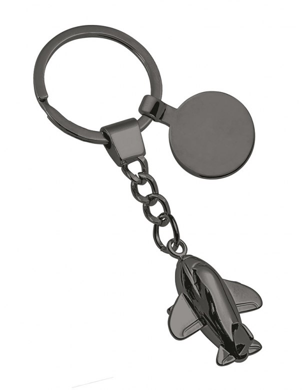 AERIAL KEY RING WITH BURNISHED TOKEN