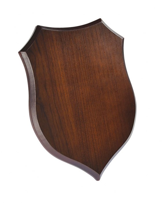 PLAQUE SHIELD WALNUT 190x260x15 mm