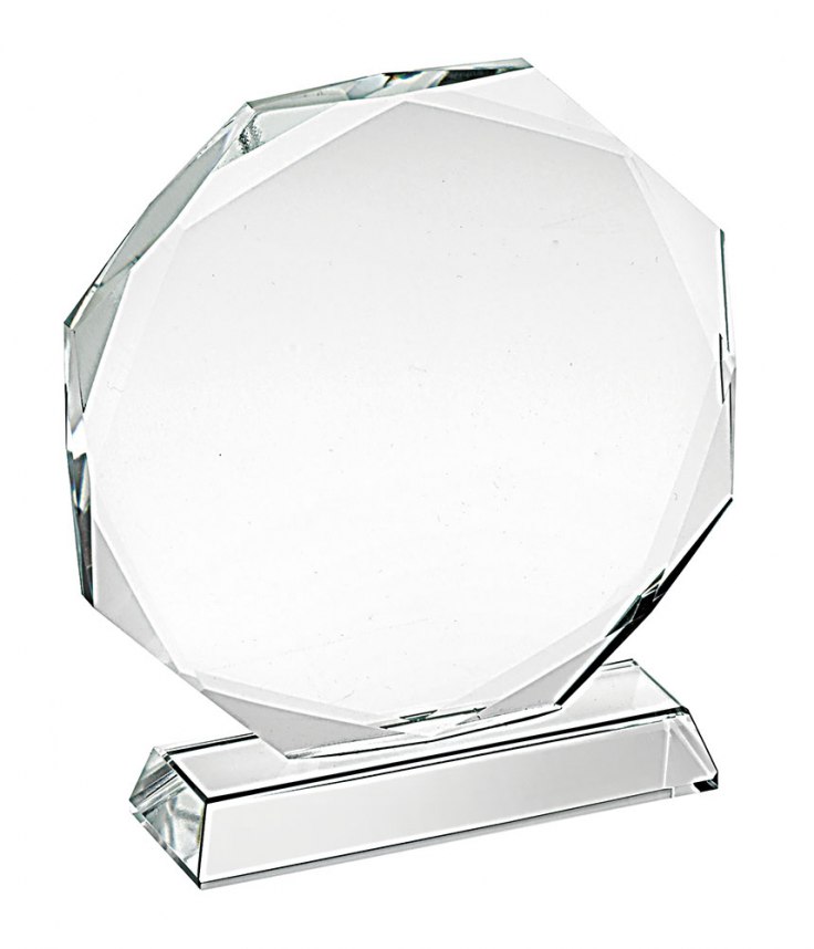 OCTAGONAL TROPHY diam130mm BASE 19