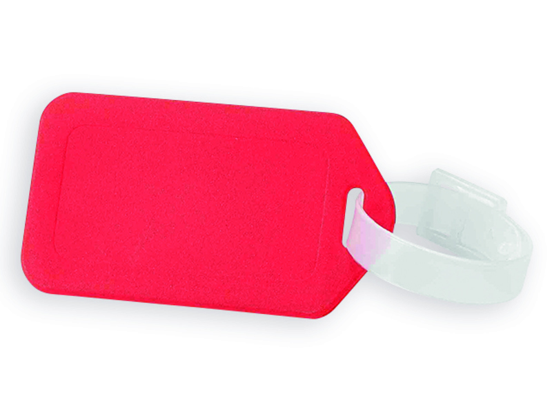 FOLKE plastic name tag for luggage, Red