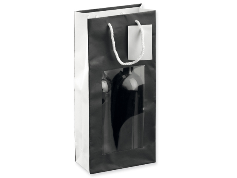 LEONA II wine paper bag, Black