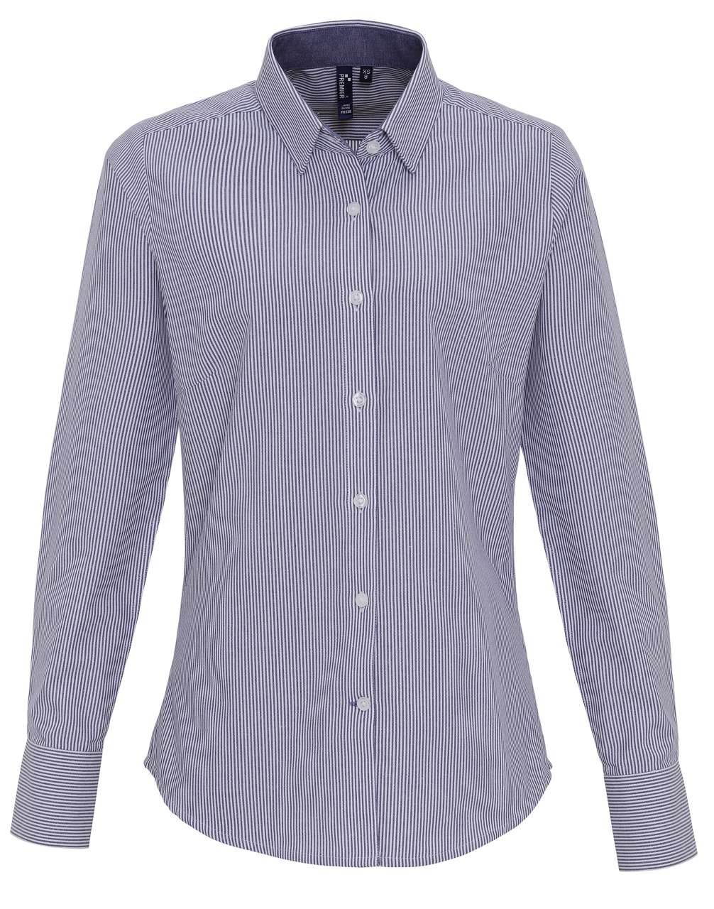 WOMEN'S COTTON RICH OXFORD STRIPES SHIRT