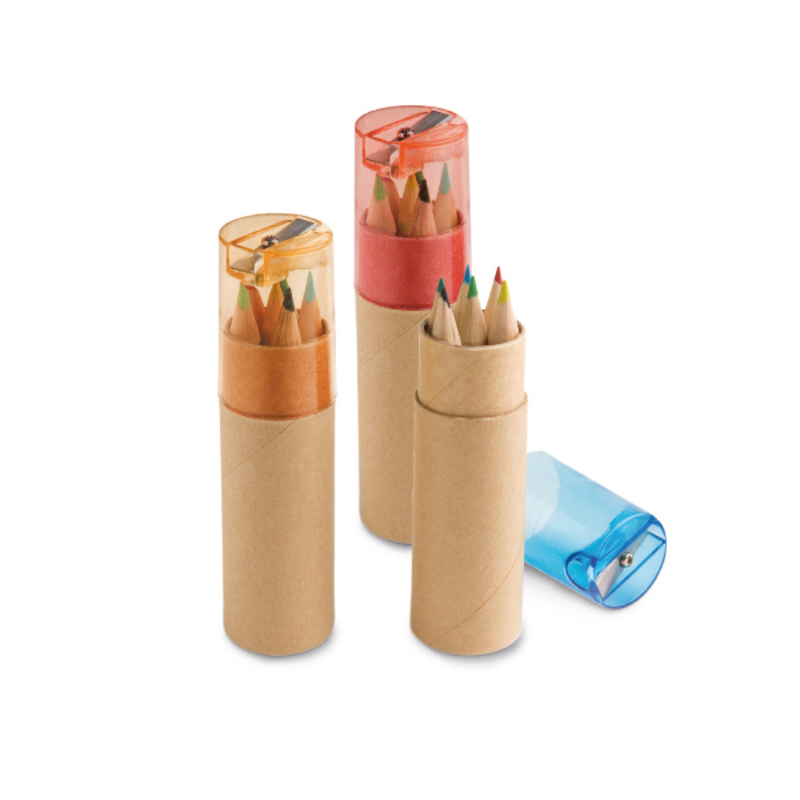 Pencil box with 6 coloured pencils
