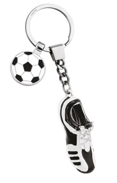 KEYCHAIN FOOTBALL SHOE BLACK AND WHITE