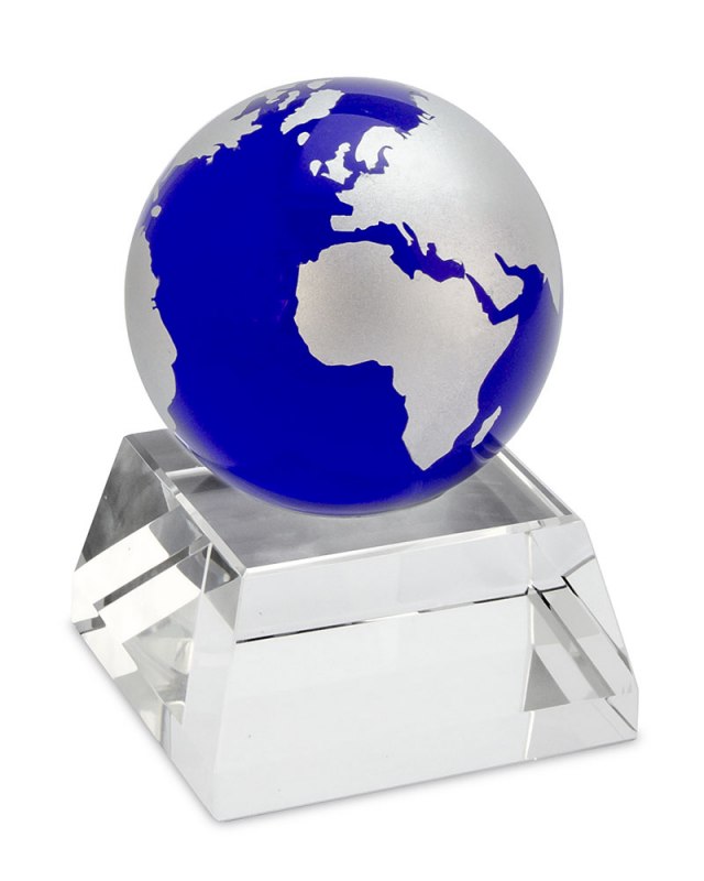 GLOBE WORLD BLUE GLASS - d=50 /h 70 mm